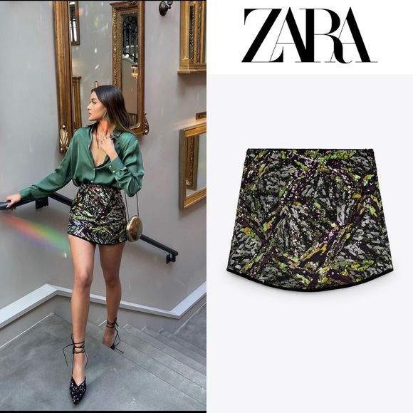 Zara Dresses & Skirts - NWT zara short sequin skirt